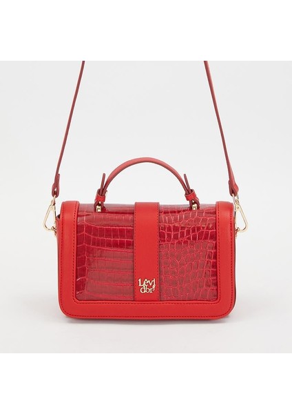 Kırmızı Kroko Deri Kadın Rugan El Çantası modelleri