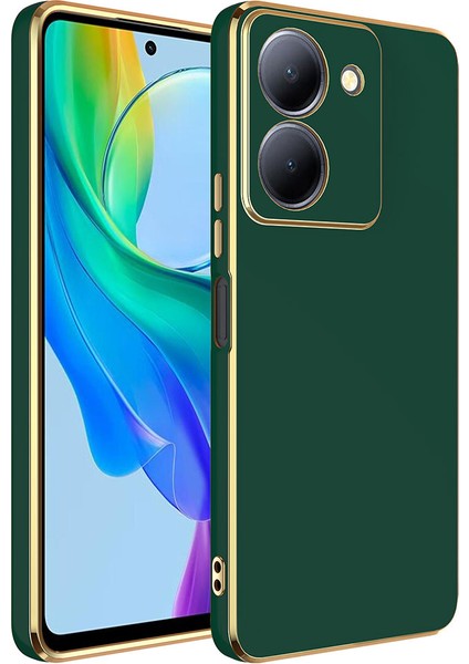 Vivo Y36 4g Kılıf Mbfx Bark Kapak-Koyu Yeşil