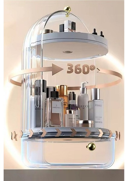 Beyaz Krem Çekmeceli Makyaj ve Kozmetik Düzenleyici Organizer Kutu fiyatları