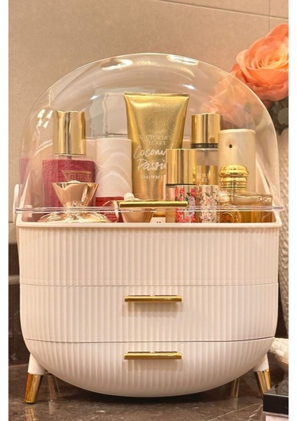 Çekmeceli Çok Amaçlı Düzenleyici, Şık Krem Renk Tasarım