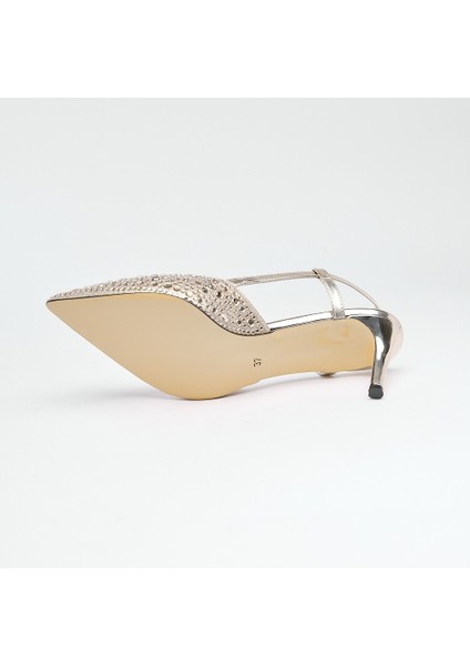 Kısa Topuk Taşlı Kadın Abiye Ayakkabı indirimleri