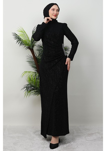 Tuğçe Tesettür Elbise Siyah modelleri