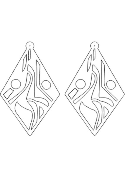 Rainbow Reflektörlü Geometrik Küpe, Tarz Lazer Kesim Küpe modelleri