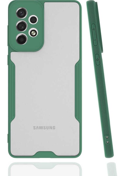 Galaxy A73 Kılıf Mbfx Parfe Kapak-Koyu Yeşil