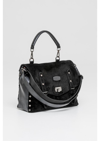 Siyah Larissa Kadın Hakiki Nubuk El ve Omuz Çantası fiyatları