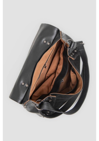 Siyah Larissa Kadın Hakiki Nubuk El ve Omuz Çantası modelleri