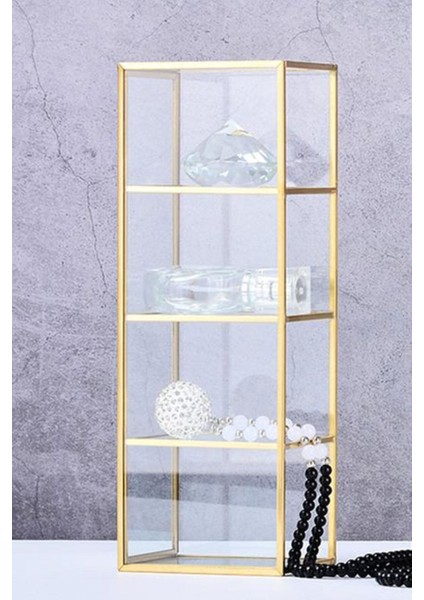 Çok Renkli Dört Bölmeli Cam Makyaj Fırçalık Organizer fiyatları