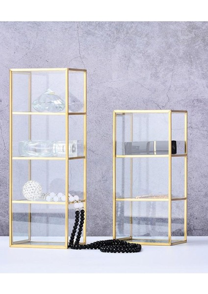 Çok Renkli Dört Bölmeli Cam Makyaj Fırçalık Organizer modelleri