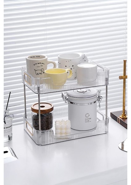 Iki Katlı Çok Amaçlı Makyaj ve Takı Düzenleyici, Banyo ve Kozmetik Rafı modelleri