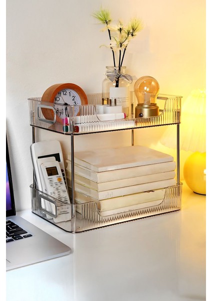 Iki Katlı Çok Amaçlı Makyaj ve Takı Düzenleyici, Banyo ve Kozmetik Rafı indirimleri