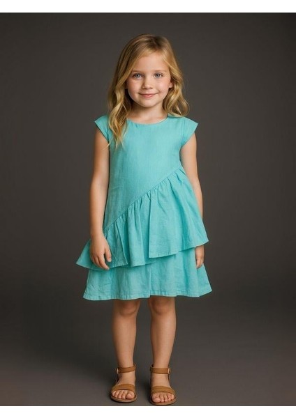 Kız Çocuk Katlı Jile Elbise