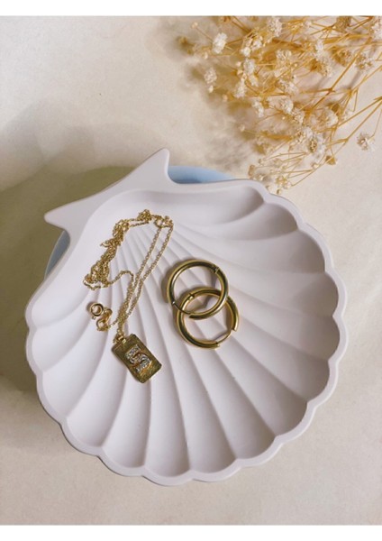 Deniz Kabuğu Dekoratif Altlık, Takı ve Sehpa Düzenleyici, Şık ve Doğal Tasarım