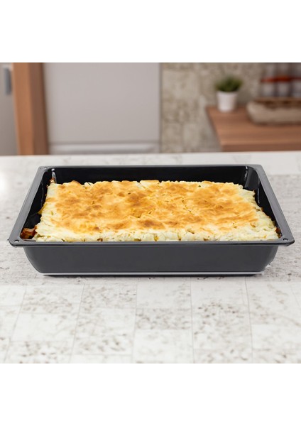 Emaye Yanmaz Yapışmaz Kare Fırın Tepsi Seti 30X26,5 CM...37X33,5 CM....42X38CM modelleri