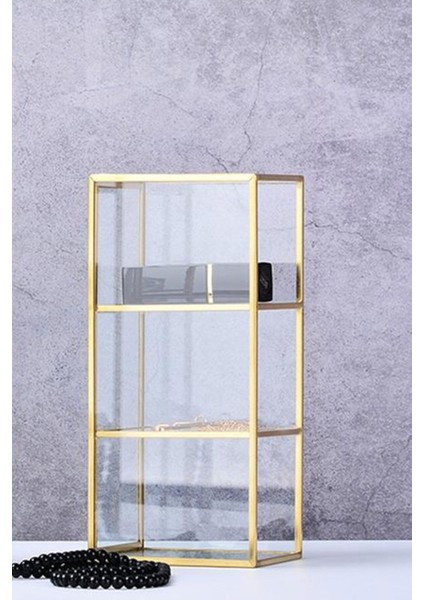 Renkli Üç Bölmeli Cam Fırçalık Makyaj Organizeri modelleri