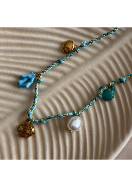 Mavi Ipli Charm Kolye fiyatları