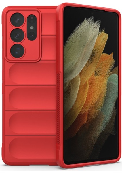 Samsung Galaxy S21 Ultra Kılıf Elde Tutma Kolaylıkla Kaydırmaz Kenar Line Dizayn Optietnik Kapak