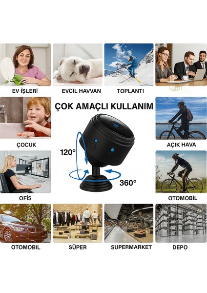 Mini Kablosuz Hd Güvenlik Kamerası – 1080P Çözünürlük | Wifi | Gece Görüşlü | Ev & Ofis Için Ideal fırsatları