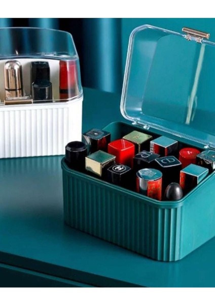 Şık 15 Gözlü Ruj ve Oje Kutusu, Makyaj Organizeri, Pratik ve Ergonomik Tasarım modelleri