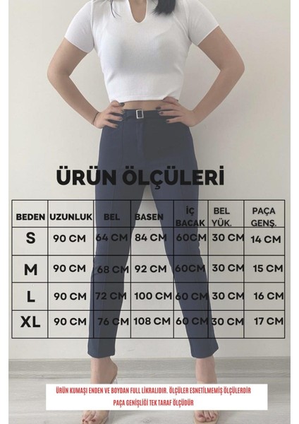 Full Likralı Bilek Boy Tokalı Pantolon fiyatları