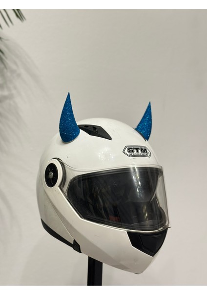 Motor & Motosiklet Petrol Mavi Şeytan Boynuzu Kask Dış Aksesuar fiyatları