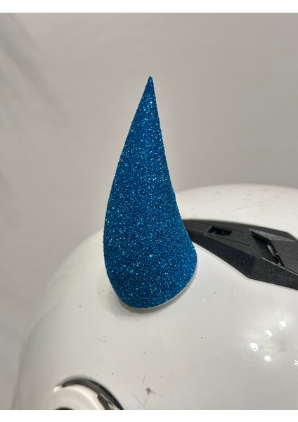 Motor & Motosiklet Petrol Mavi Şeytan Boynuzu Kask Dış Aksesuar modelleri