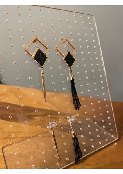 Yeşil Pleksi Küpe ve Takı Standı, Şık ve Kullanışlı Tasarım. fırsatları