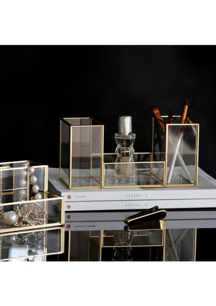 Çok Renkli Cam Fırçalık Makyaj Organizer, Şık ve Kullanışlı Tasarım fiyatları