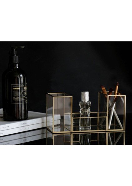 Çok Renkli Cam Fırçalık Makyaj Organizer, Şık ve Kullanışlı Tasarım modelleri