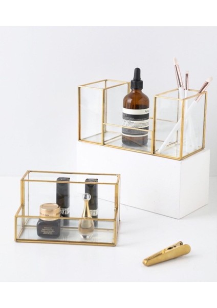 Çok Renkli Cam Fırçalık Makyaj Organizer, Şık ve Kullanışlı Tasarım fırsatları