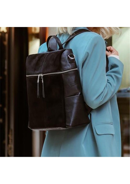 Siyah Nubuk Deri Lilly-S Kadın Sırt ve Omuz Çantası modelleri