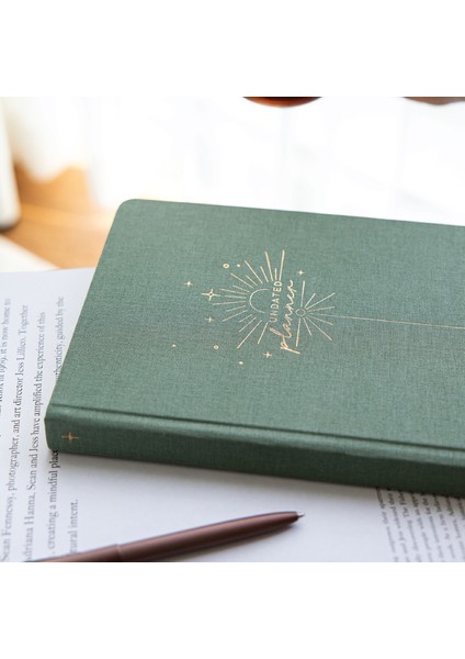 A5 Keten Süresiz Planlayıcı Ajanda Yeşil fiyatları