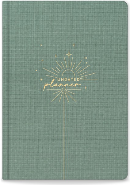 A5 Keten Süresiz Planlayıcı Ajanda Yeşil