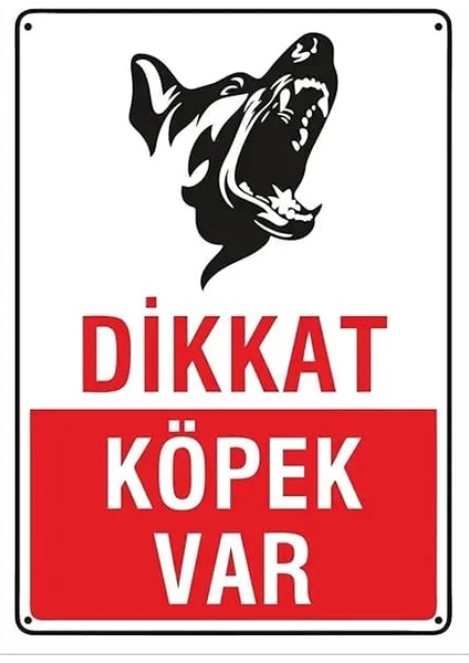Dikkat Köpek Var (Metal Levha)