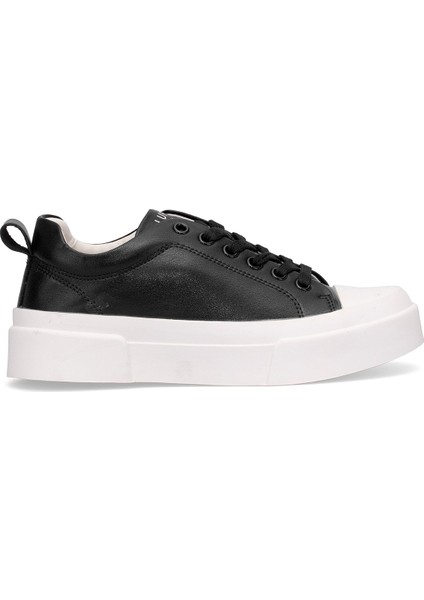 121230038 Mia Kadın Hakiki Deri Klasik Sneaker Siyah