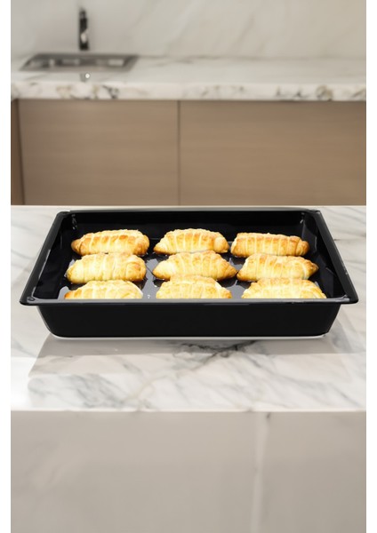 Emaye Fırın Tepsisi Kare Siyah 26X30 cm modelleri