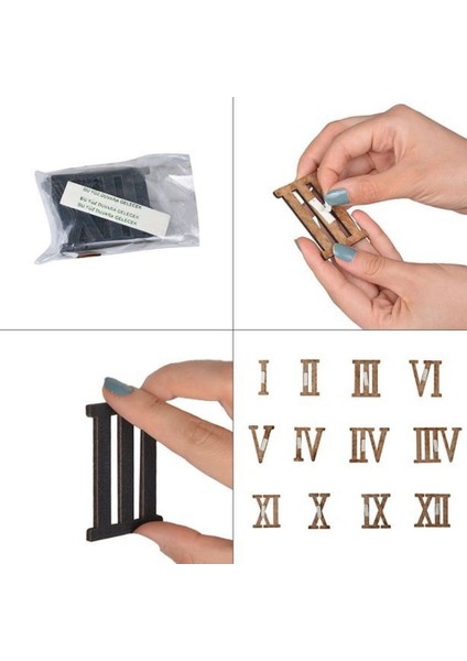 Yapışkanlı Dekoratif Büyük Boy Roma Rakamlı Duvar Saati modelleri