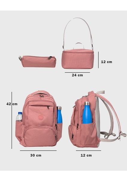 Ilkokul Çantası 3’lü Set -Sırt Çantası Beslenme Kalemlik 8581 modelleri