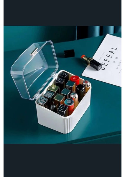 15 Bölmeli Kapaklı Oje ve Ruj Düzenleyici Organizer, Pratik ve Şık Tasarım modelleri