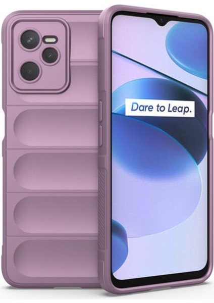 Realme C35 Kılıf Elde Tutma Kolaylıkla Kaydırmaz Kenar Line Dizayn Optietnik Kapak