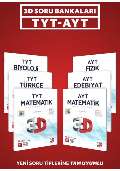 3D Tyt Matematik Geometri Türkçe Tarih Coğrafya Soru Bankası Yks 2026+PLANLAMA Defteri+Tutucu+Deneme
