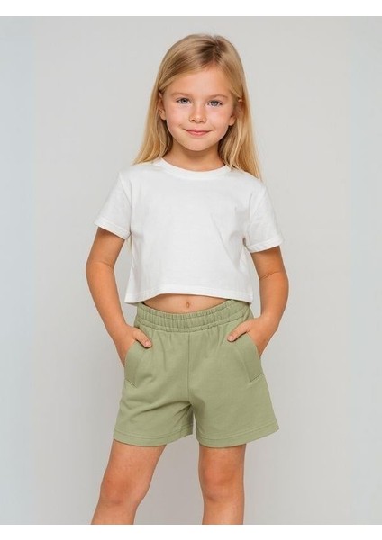 Kız Çocuk Pamuklu Cepli Şort fiyatları