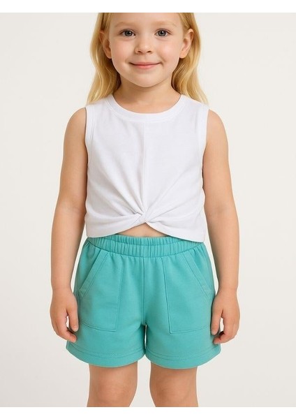Kız Çocuk Pamuklu Cepli Şort fırsatları