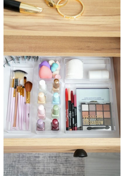 6 Parça Çekmece Içi Organizer Set, Takı, Kozmetik ve Hobi Malzemeleri Için