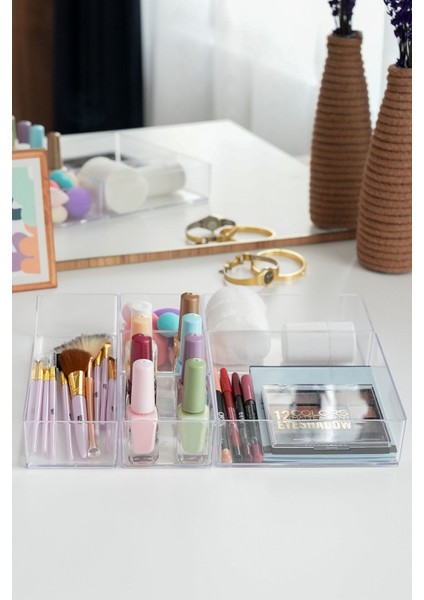 6 Parça Çekmece Içi Organizer Set, Takı, Kozmetik ve Hobi Malzemeleri Için modelleri
