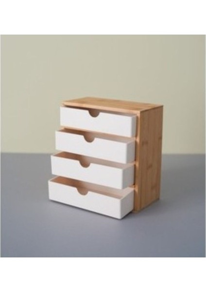 Bej Bambu Çok Bölmeli Düzenleyici, Takı ve Aksesuarlar Için Mükemmel Organizer