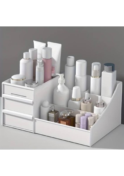 Şık Beyaz Çekmeceli Makyaj ve Kozmetik Organizer indirimleri