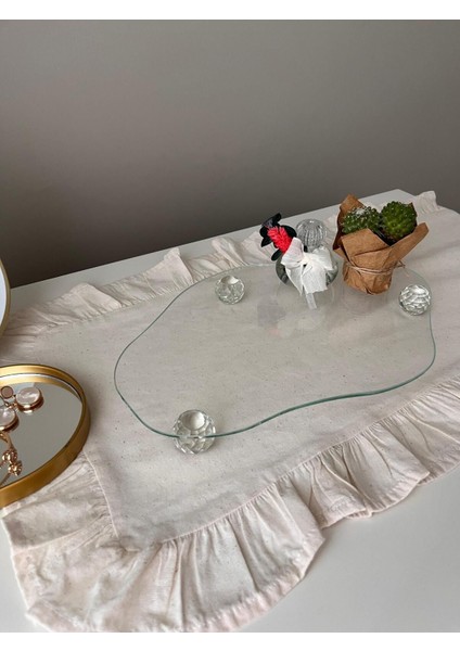 Şeffaf Bulut Cam Sunumluk ve Organizer, Dekoratif Top Ayaklı Tasarım fiyatları