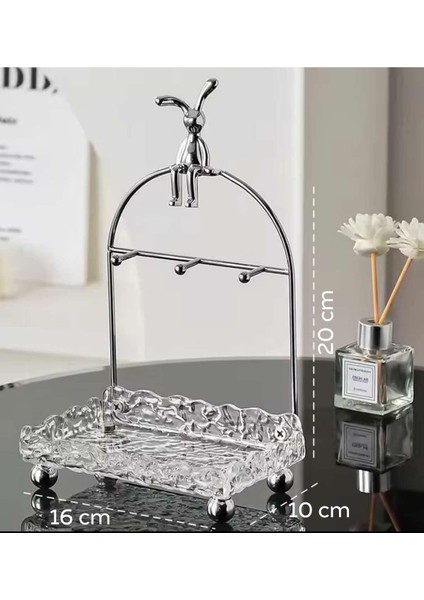 Şeffaf Kırık Cam Desenli Takı Organizeri, Dekoratif ve Şık Tasarım fiyatları