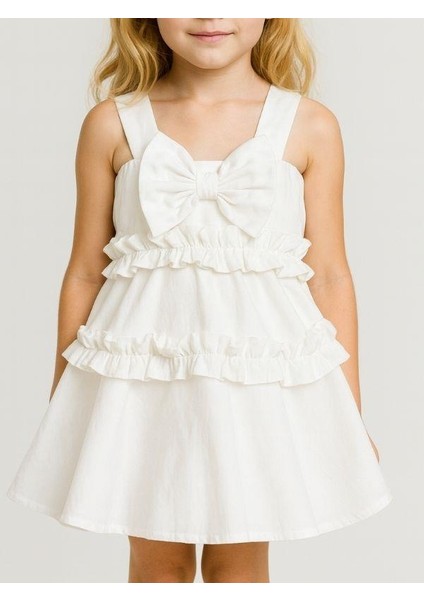 Kız Çocuk Askılı Fiyonklu Elbise fırsatları