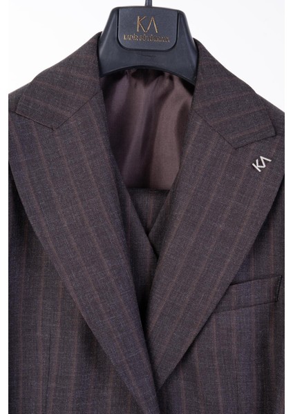 Şık ve Rahat Slim Fit Yelekli Erkek Takım Elbise - Modern Kesim Dört MEVSIM-KAV1071W fırsatları